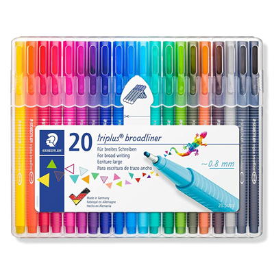 Staedtler Triplus Fineliner Pen Set, 20-Colors 