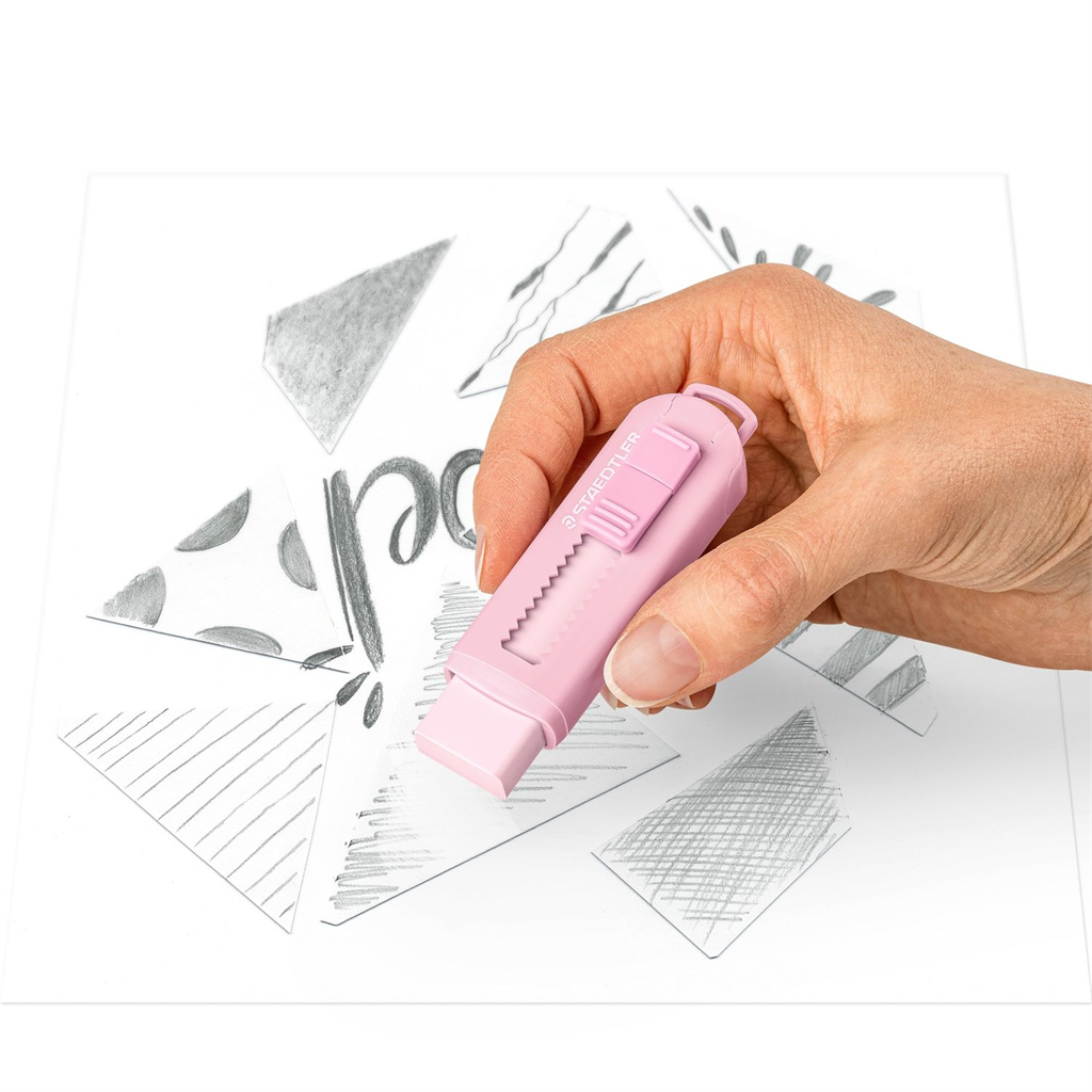 STAEDTLER 525 PS PVC-free eraser with sliding plastic sleeve Single