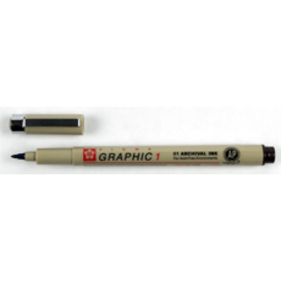 Sakura Pigma Graphic Pen 1mm - Sepia