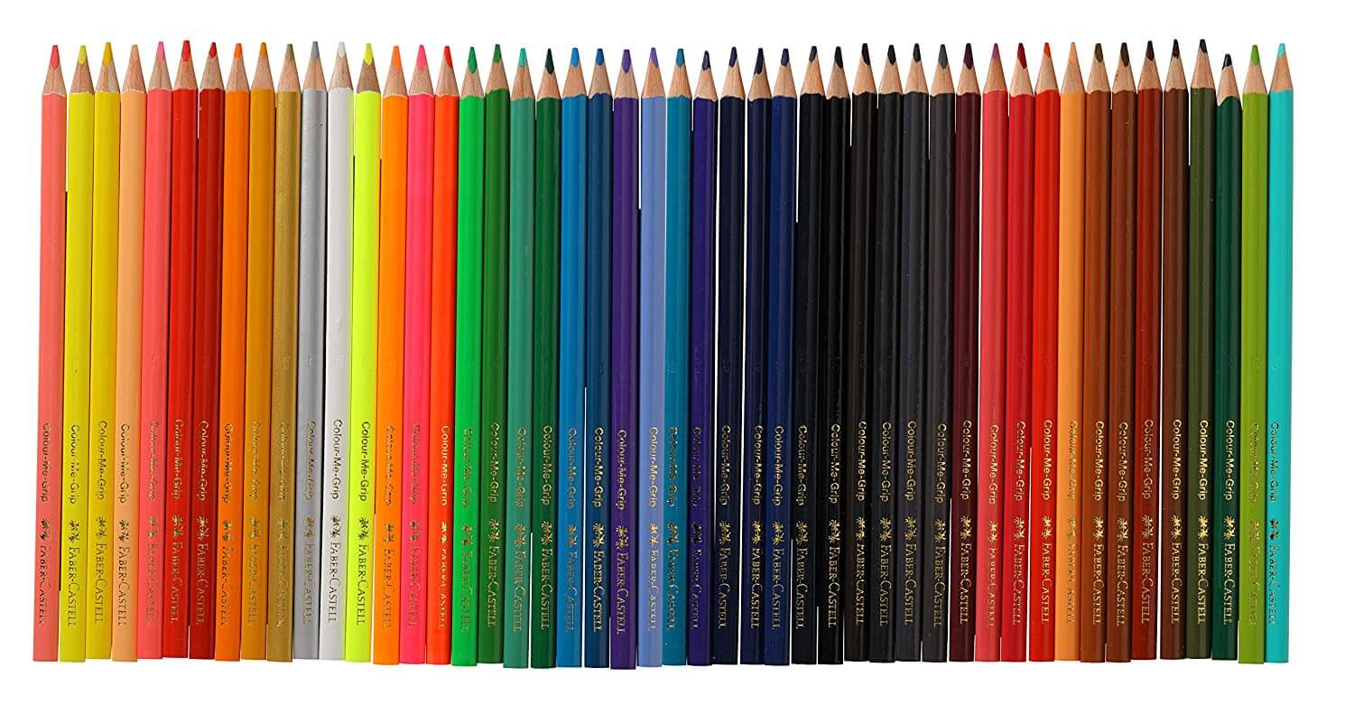 faber castell me grip pencil color 48 shades - colour