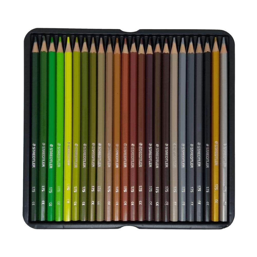 STAEDTLER Hexagonal Color Pencils 72 Shades in Metal Box 175M72 ...